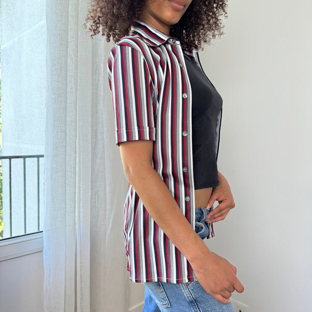 Vintage 90s Replay Striped Button-Up Shirt (S/M)
